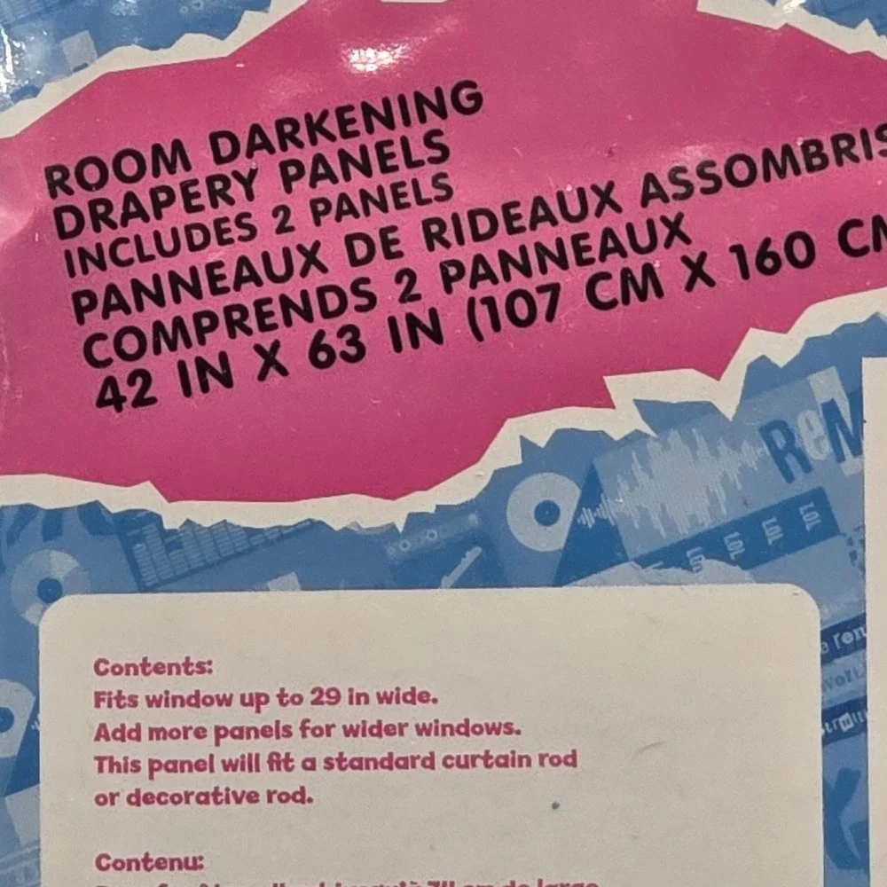 LOL Surprise‎ Room Darkening Window Panels 2 Purple 42x63 Kids Franco Curtains
